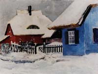 Gem&auml;de Winterbild